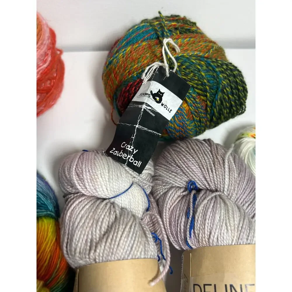 Lot of 10 Sock Yarns Noro Madelinetosh Schoppel Wolle Indie Wool Hand Dyed